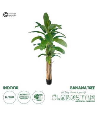 GloboStar® Artificial Garden BANANA TREE 20019 - Τεχνητό Διακοσμητικό Φυτό Μπανανιά - Μπανανόδεντρο Υ280cm
